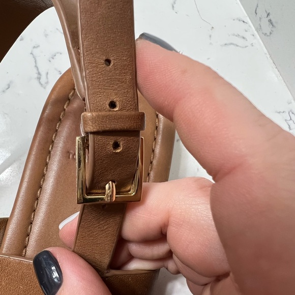 Tory Burch Tan Claire Sandals, Rohan Tan, Size 9 - Picture 6 of 10